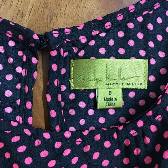 Little Girls Polka Dot Sleeveless Top - Picture 3 of 4